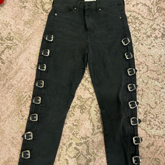 Top shop Jamie Stretch buckle Jeans nwot - Picture 1 of 5
